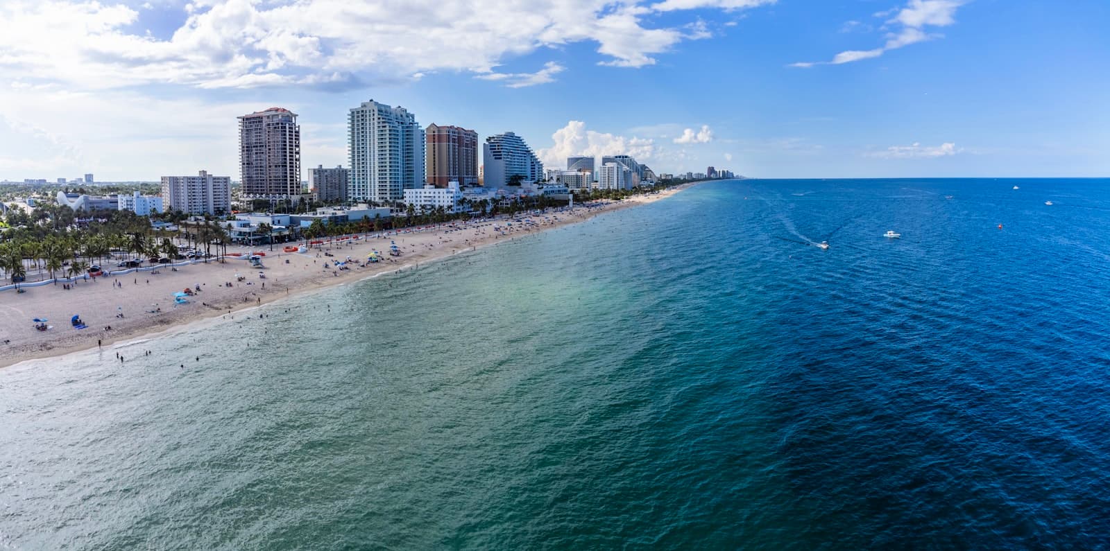 Fort Lauderdale beach and skyline on the South Florida coast